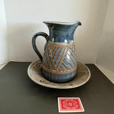 Hand-painted Pitcher and Plate