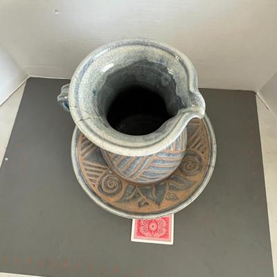 Hand-painted Pitcher and Plate