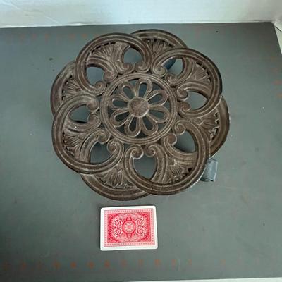 2 Bronze Plant Stands With Rolling Wheels