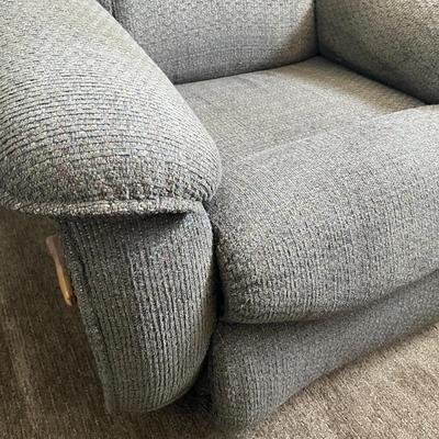 Olive Green /Tan Rocker/Recliner Sofa