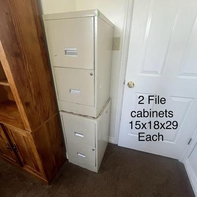 2 File Cabinets White