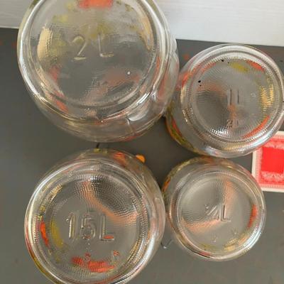 Glass Canister Pack of 4