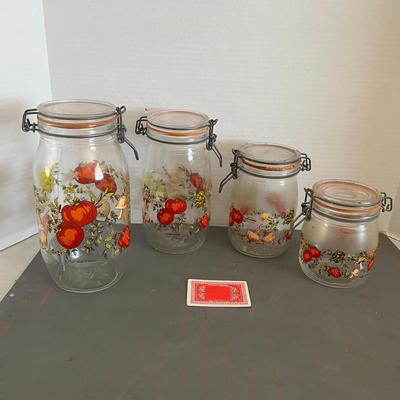 Glass Canister Pack of 4