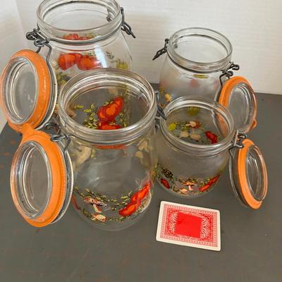 Glass Canister Pack of 4