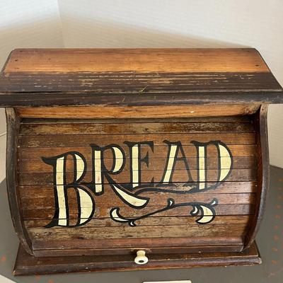 Vintage Wooden Bread Box