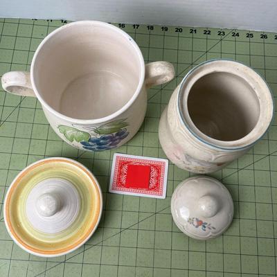 Two-Piece Ceramic Jars with Lids