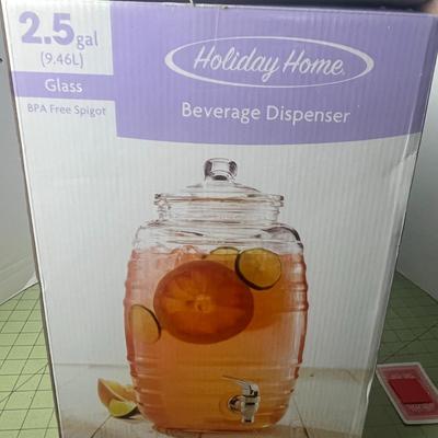 Glass Beverage Dispenser NEW!