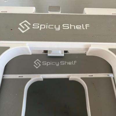 Adjustable Spice Shelf Deluxe White Pair of 2