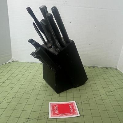 Knife Block with various knives