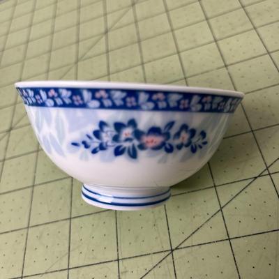 Floral Miso Soup Bowl & Spoons Set