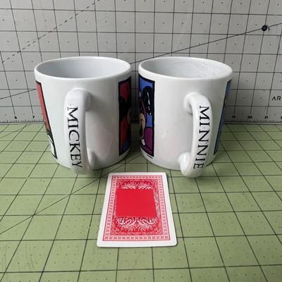 Mickey & Minnie Mouse Coffee Cup Mug Set