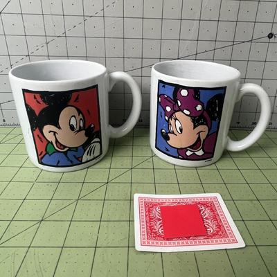 Mickey & Minnie Mouse Coffee Cup Mug Set