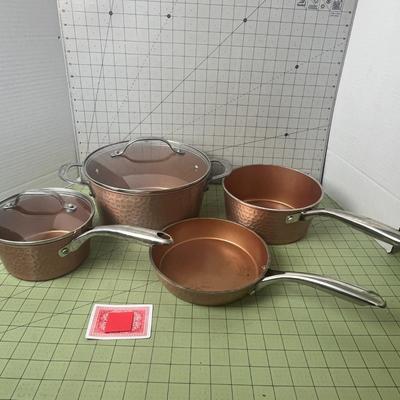 Gotham Steel Induction Bottom Non-Stick Coated Cookware Set