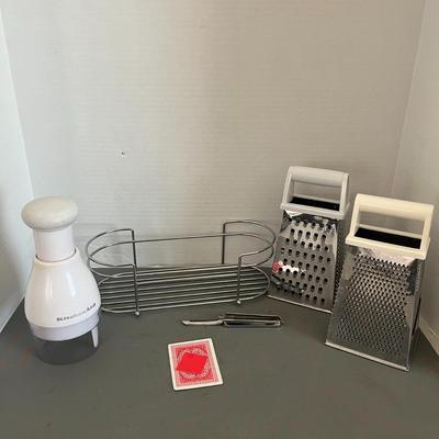 Kitchen Aid Hand Food Chopper; Grater, Peeler and Wire Rack