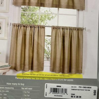 Elrene Window 2 Tier Panels Curtains