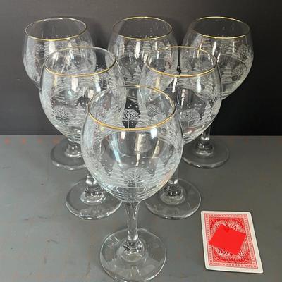 Holiday Wine Glasses/Goblets - Set of 6