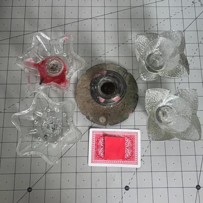 Set of Candles & Candle Holders