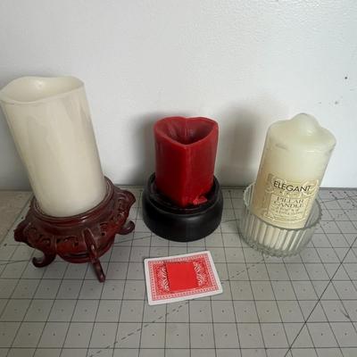Set of Candles & Candle Holders