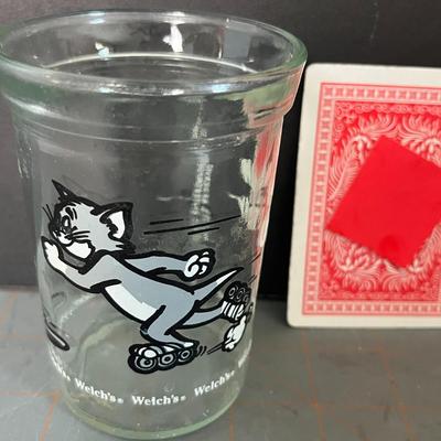 Vintage Oil Jar, Tom & Jerry Glass & "Dare To Care" Quotes Glass