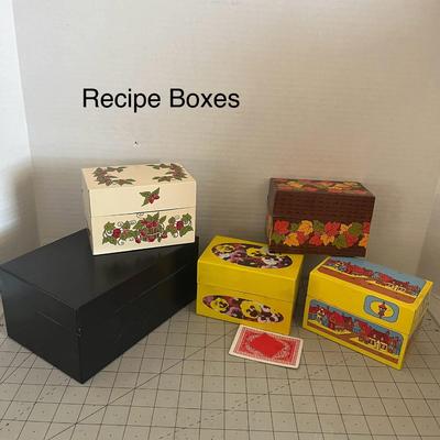 Set of 5 Recipe Boxes