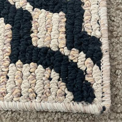 Door Mat and Runner Black Trellis Accent Rugs