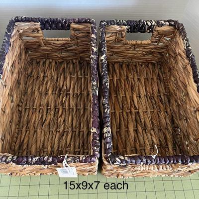 Wicker Baskets- Set of Two