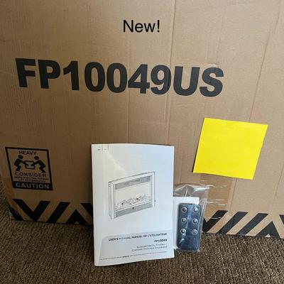 New in Box! Electric Fireplace Recessed Inset Electric Fire with Remote Control