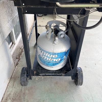 Char-Broil Propane Gas Stainless Steel Grill with Blue Rhino Propane Gas