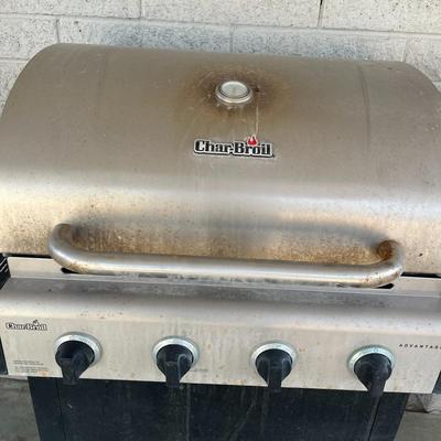 Char-Broil Propane Gas Stainless Steel Grill with Blue Rhino Propane Gas