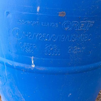 2 Greif 55 Gal. Plastic Water Tanks