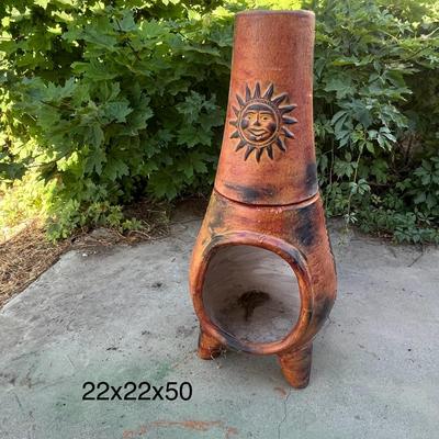 Home and Garden Outdoor Clay Wood Burning Chiminey