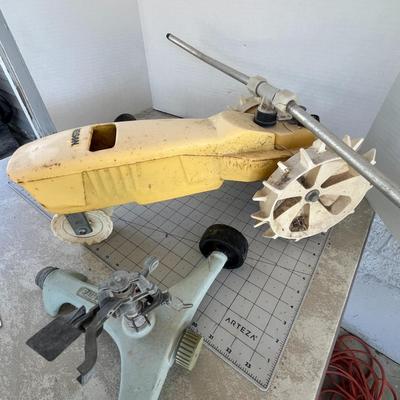 Outdoor Nelson Yellow Tractor Sprinkler