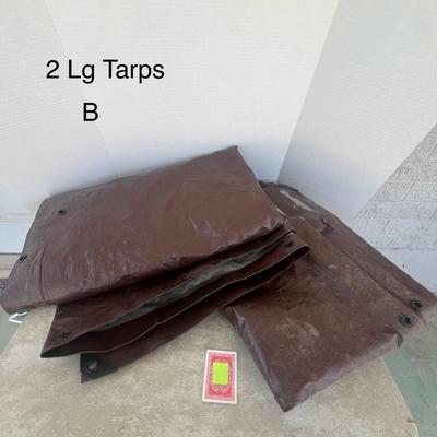 Two Large Brown Tarp (B)