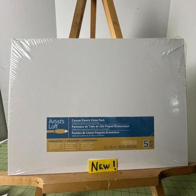 14 Canvas Boards & Easel