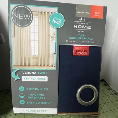 JCPenney Home Verona Twill Solid One Grommet Curtain Panel