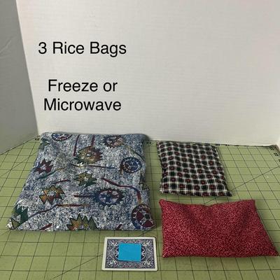 3 Set of Rice Bags - reheat or freeze