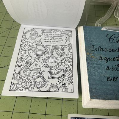 Set of 2 Religious Signs & Coloring book