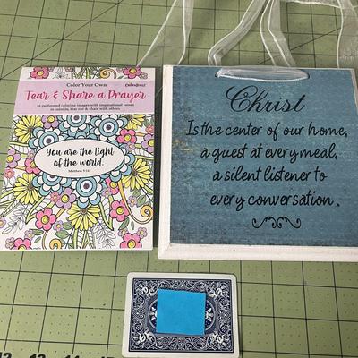 Set of 2 Religious Signs & Coloring book
