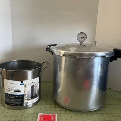 Presto Pressure Canner and Cooker with Mainstays 8-Quart Stainless Steel Stock Pot