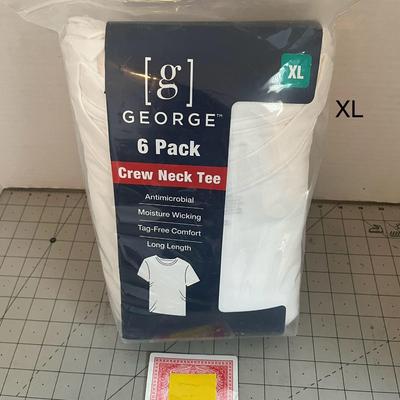 George 6 Pack Crew Neck T-Shirt (NEW!)