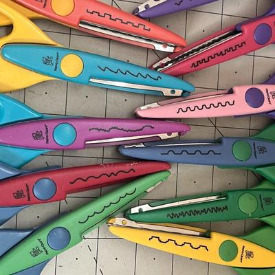 Lot of Craft Paper Shaper Scissors with Box
