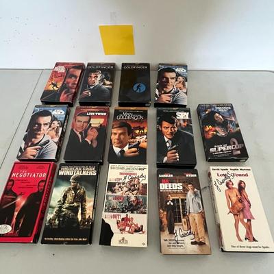 14 VHS Tapes Collection James Bond and more