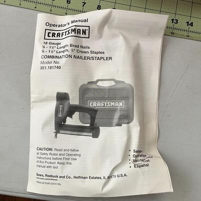 Craftsman 18 Gauge Combination Nailer/Stapler Kit