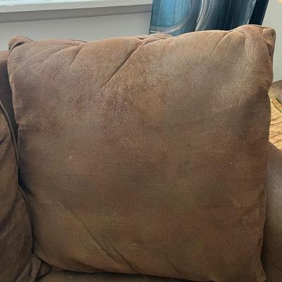 Brown Suede Sofa Couch