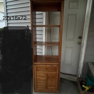 Wooden Book Shelf With Drawer