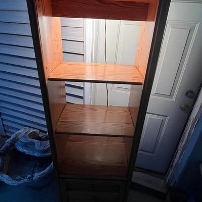 Wooden Book Shelf With Drawer