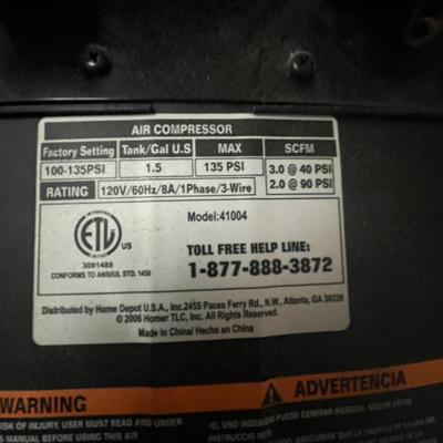 Husky Portable Air Compressor