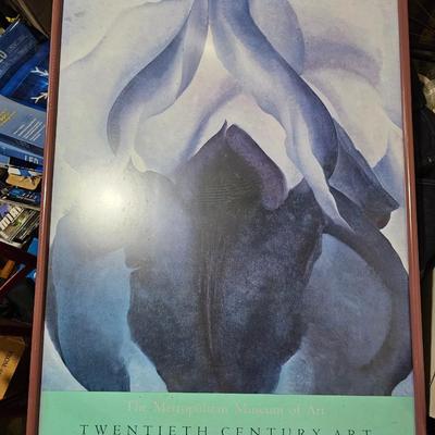 Rare 1986 Georgia O'Keeffe Metropolitan Museum of Art Black Iris Framed Print