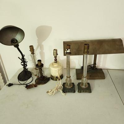 Vintage Lot of Table & Desk Lamps Aladdin Gooseneck