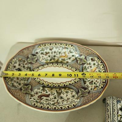 Collection of Portuguese Hand Painted Porcelain Portugal Trinket box